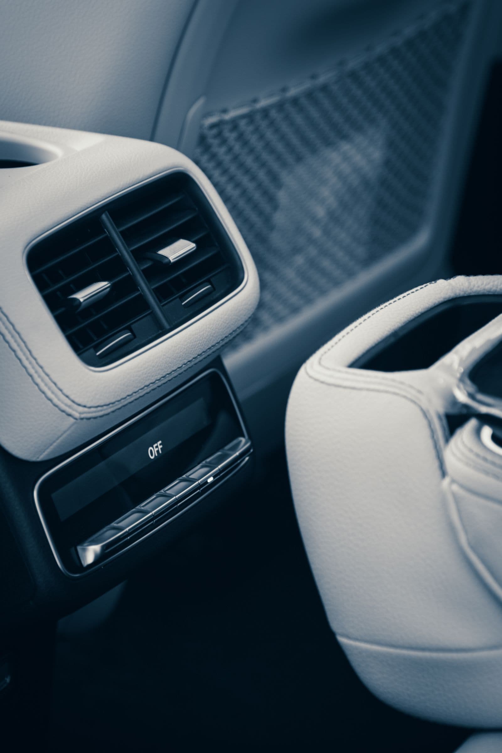 Dashboard air conditioning vent during an aircon service check