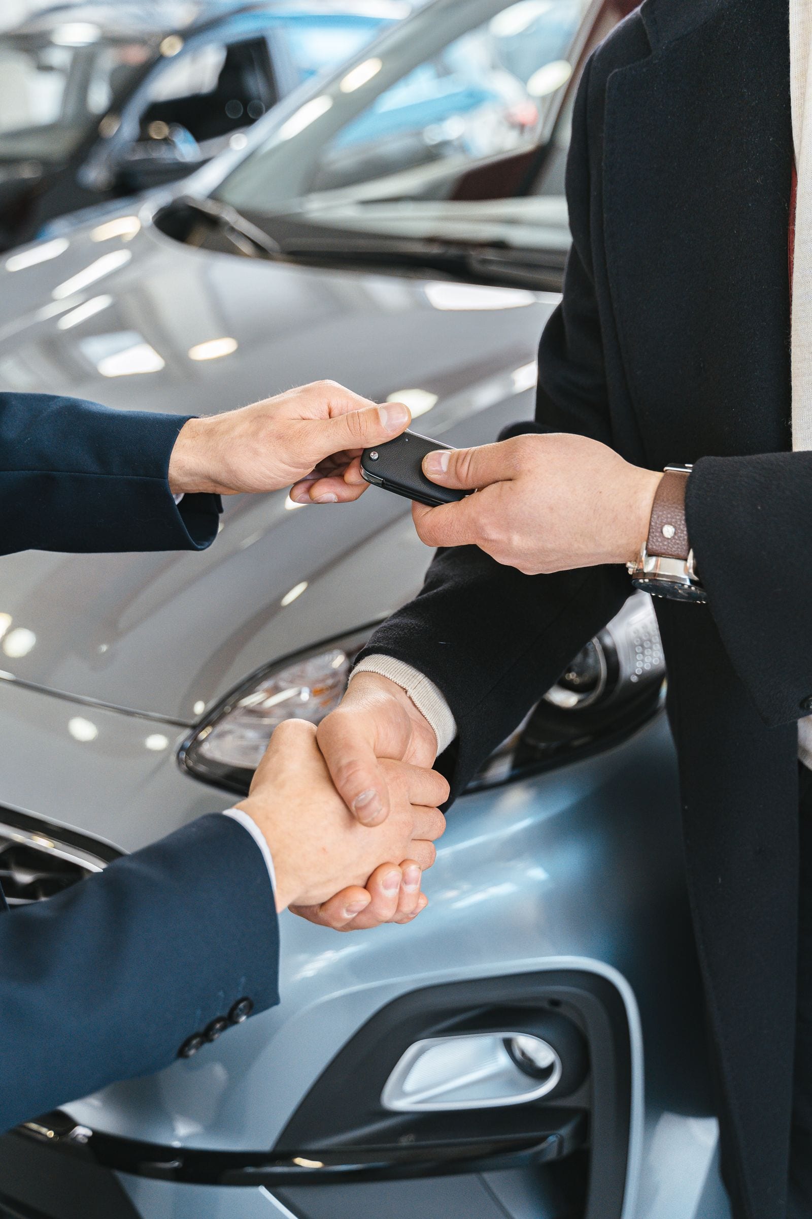 Staff member assisting a customer with an insurance claim